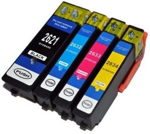 Compatible Epson 26XL High Capacity Ink Cartridges Set of 4 T2621/T2632/T2633/T2634 